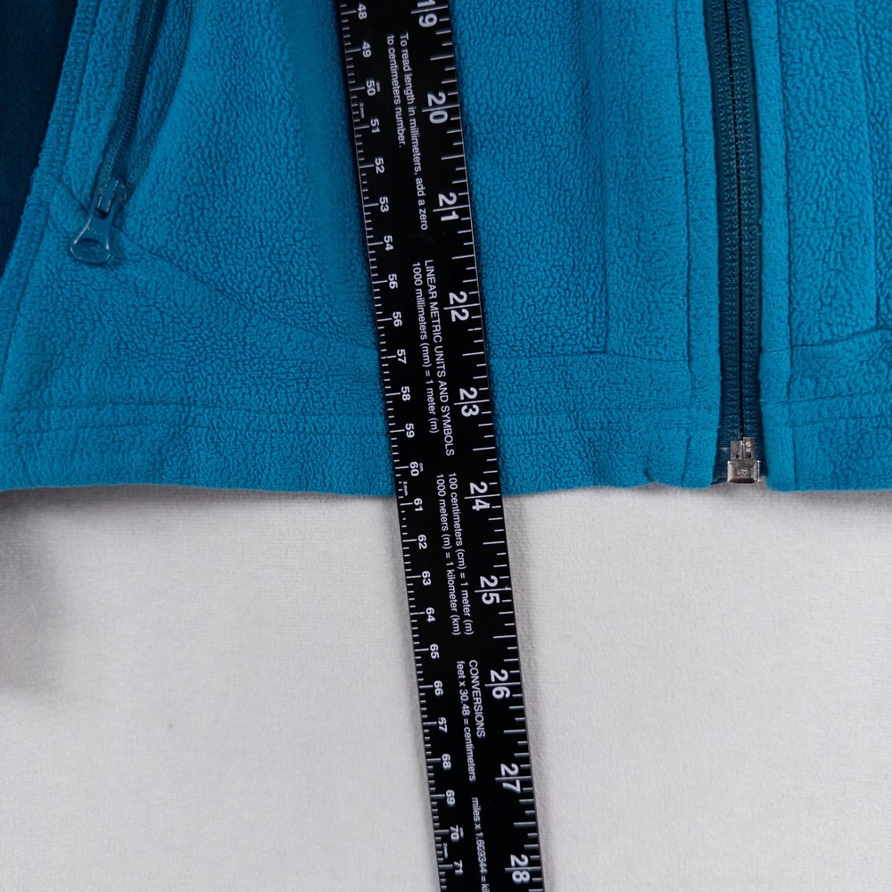 The North Face Fleece Jacket Womens Large Blue Full Zip Mock Neck Lightweight - Picture 6 of 9
